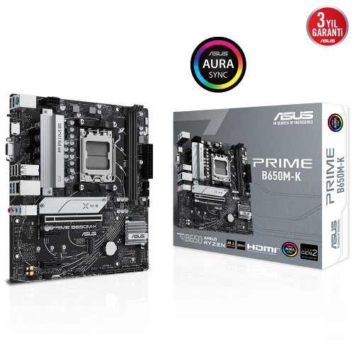 Asus Prime B650M-K AM5 Soket DDR5 Micro-ATX Anakart