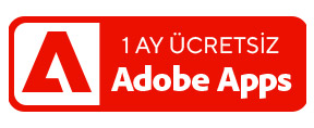 BU ÜRÜN, BİR AYLIK ÜCRETSİZ ADOBE CREATIVE CLOUD ABONELİĞİNİ DE İÇERİR.