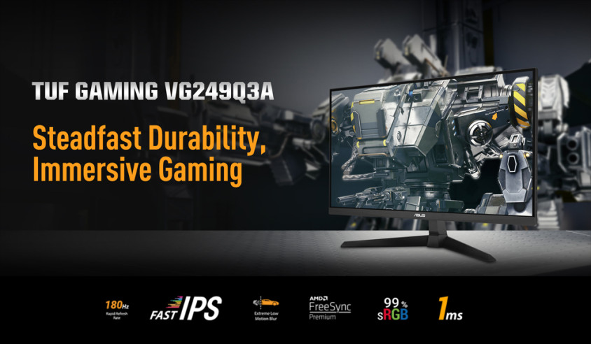 Asus TUF Gaming VG249Q3A 23.8″ 1ms 180Hz FreeSync IPS Full HD Gaming  Oyuncu  Monitör 