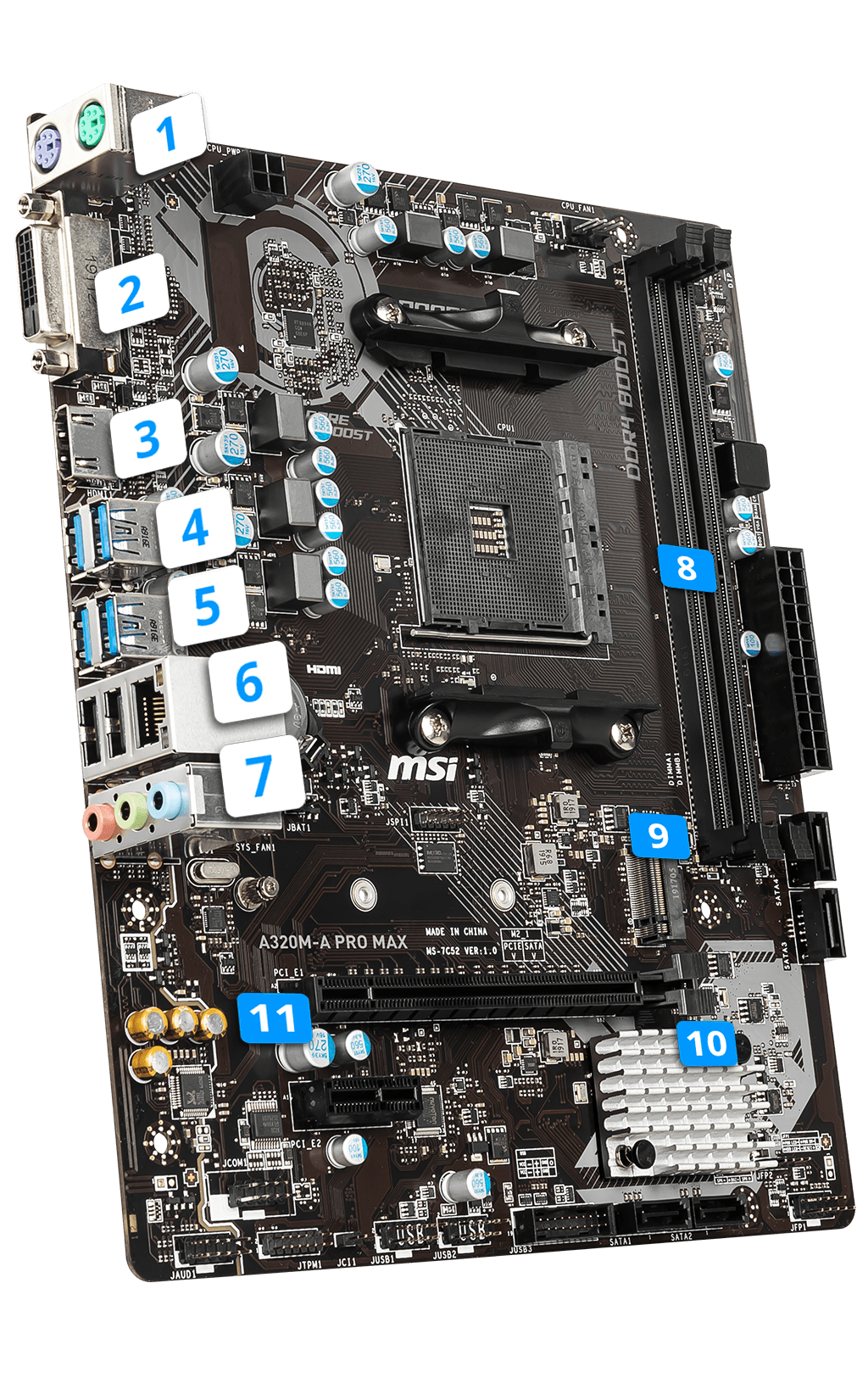 MSI A320M-A PRO MAX overview
