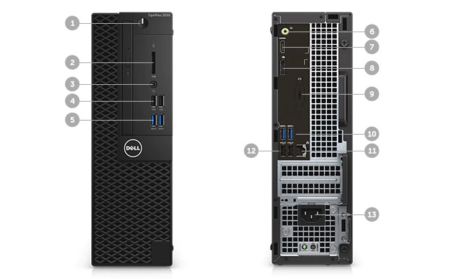 Dell OptiPlex 3050MT Masaüstü Bilgisayar Portları