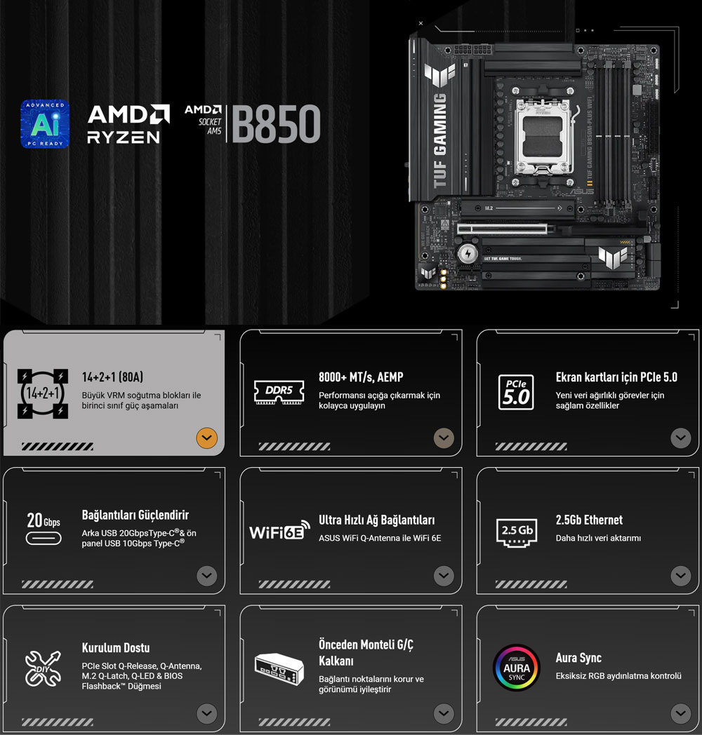 TUF GAMING B850M-PLUS WIFI TUF GAMING B850M-PLUS WIFI
