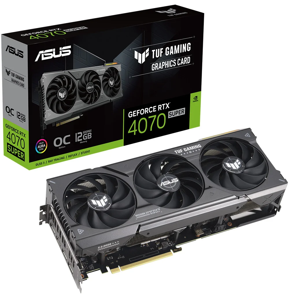 Asus Tuf GeForce RTX 4070 SUPER TUF-RTX4070S-O12G-GAMING 192Bit DX12 DLSS 3 Gaming (Oyuncu) Ekran Kartı