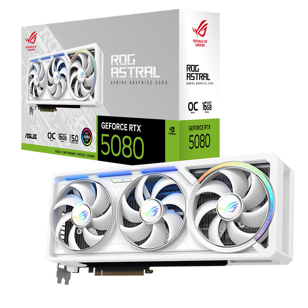 ROG Astral GeForce RTX&trade; 5080 16GB GDDR7 WHITE OC Edition