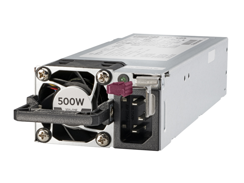 HPE 500W Flex Slot Platinum Hot Plug Düşük Halojen Güç Kaynağı Seti Sol taraf