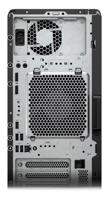 hp z2 tower g1i b34k0es arka portlar