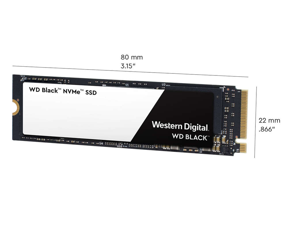 WD Black NVMe SSD Boyutları