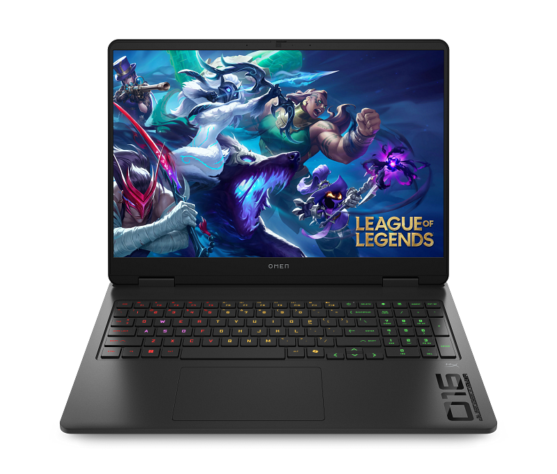 25C1 OMEN MAX 16 Thin Gaming Laptop PC Shadow Black NT nonFPR 4-Zone LoL Art Screen Core Set Front WhiteBG