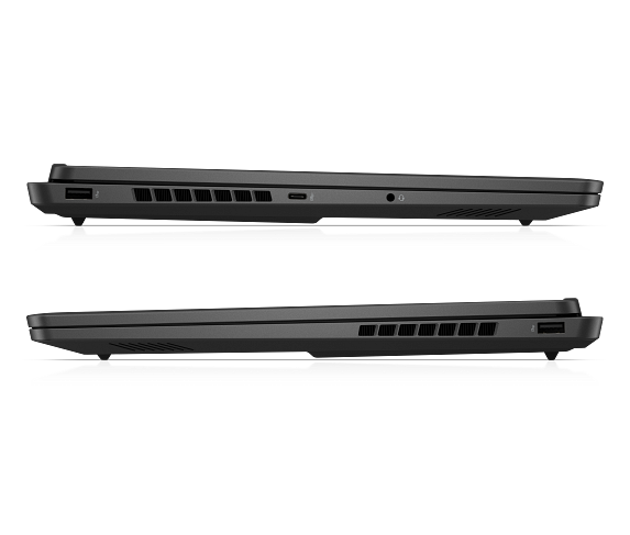 25C1 OMEN MAX 16 Thin Gaming Laptop PC Shadow Black nonFPR 4-Zone Core Set StackedProfile WhiteBG