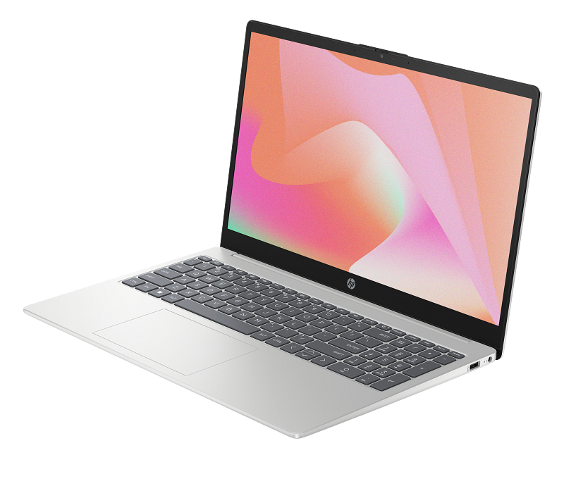 23C1 INTEL OPP HP 15.6 inch Laptop PC FFPlus NaturalSilver NT HDcam nonFPR nonODD FreeDOS CoreSet FrontLeft WhiteBG