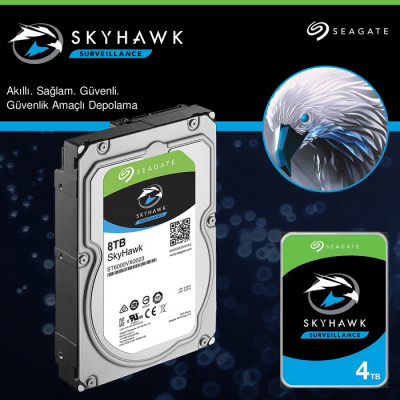 Seagate Skyhawk Surveillance ST4000VX016 4TB 3.5” SATA 3 Güvenlik Diski