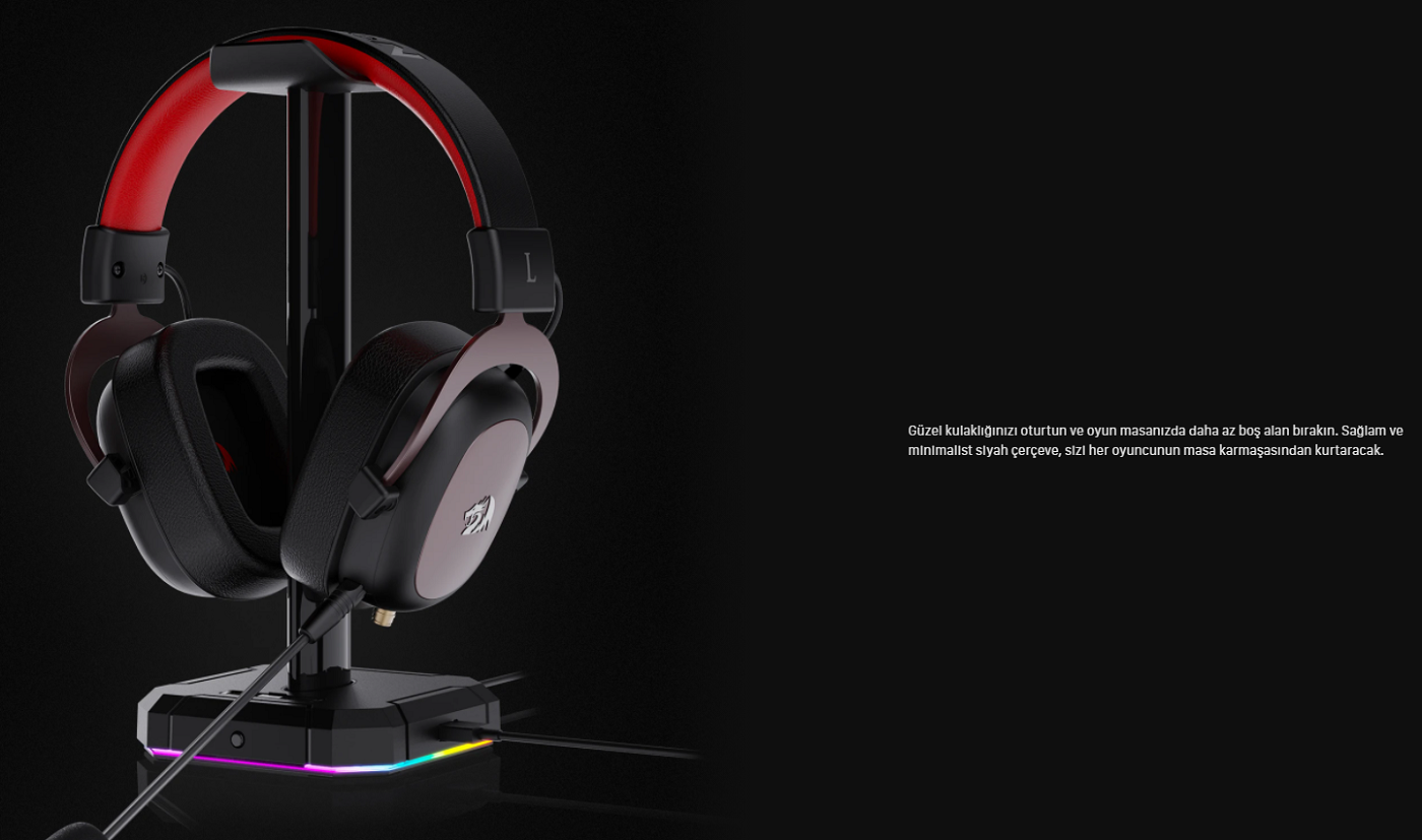 REDRAGON SCEPTER PRO HA300 GAMING RGB OYUNCU KULAKLIK STANDI Hep Yanımda