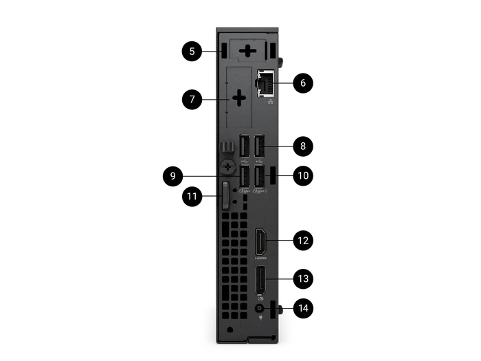 Dell Pro Micro QCM1250 Bağlantı Yuvaları