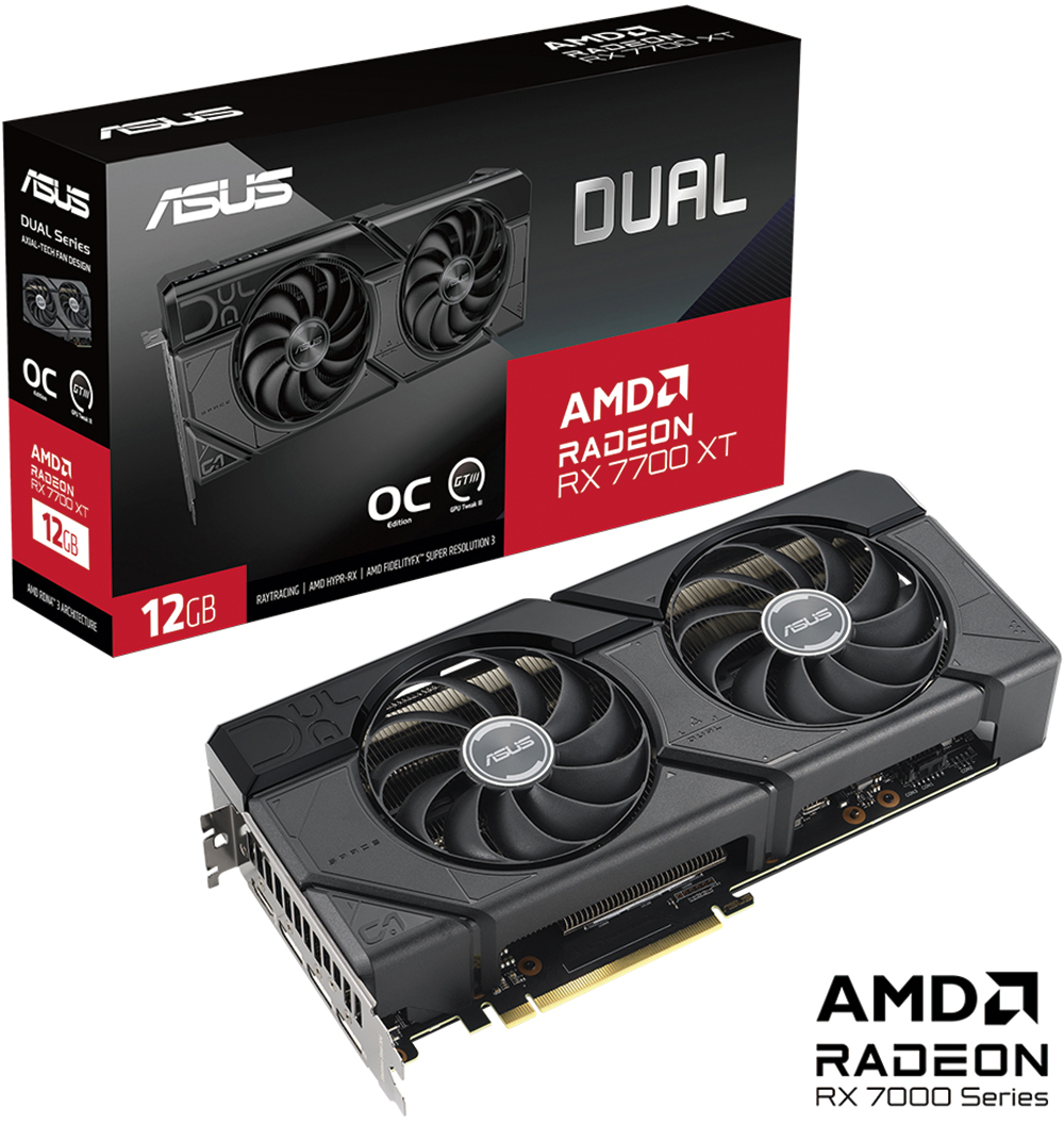 ASUS Dual Radeon™ RX 7700 XT OC Edition 12GB GDDR6