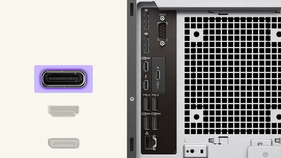 Dell Pro Max Tower T2 bağlantı &ouml;zellikleri ve portlar